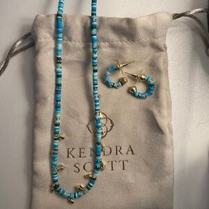 ✨SALE✨ Kendra Scott Blue Beaded Necklace and Earrings Set